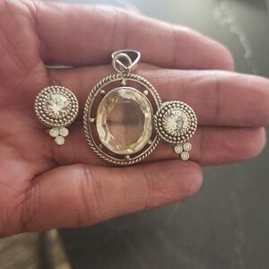 Pendant and Earring SET ~ Sterling Silver